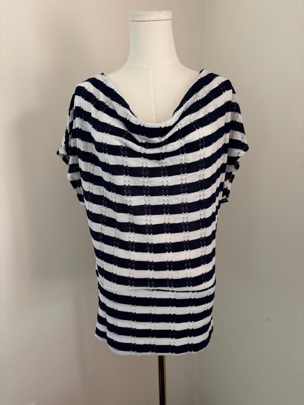 HeartSoul Navy & White Striped Boatneck Tunic
